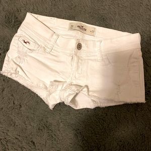 Hollister White Low Rise Shorts